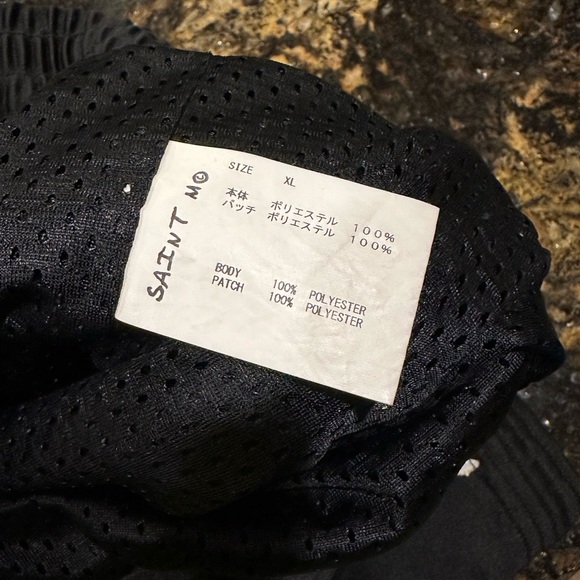 Saint Michael Black Sting Float Satin Boxing Shorts - Picture 8 of 9